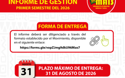 CIRCULAR No. 035 – Solicitud del informe de gestión y resultados correspondiente al primer semestre de 2026 al Movimiento MAIS